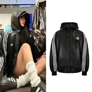 adidas Originals Adilenium オーバーサイズ フェイクレザー ジャケット アディダス オリジナルス レディース