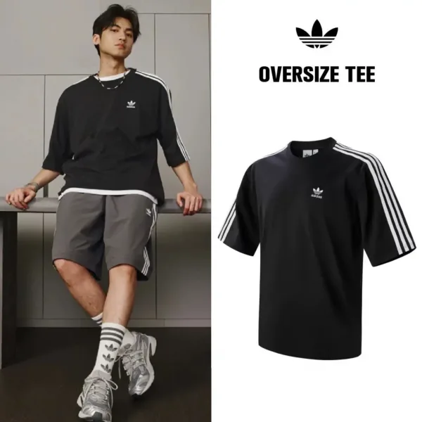 adidas Originals Oversize Tee アディダス オリジナルス アディカラー オーバーサイズ Tシャツ 半袖 ブラック