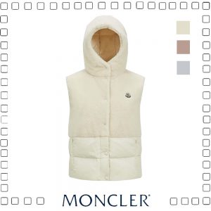 Moncler Floy Teddy Down Gilet モンクレール ダウンジレ テディ フード付きダウンジレ